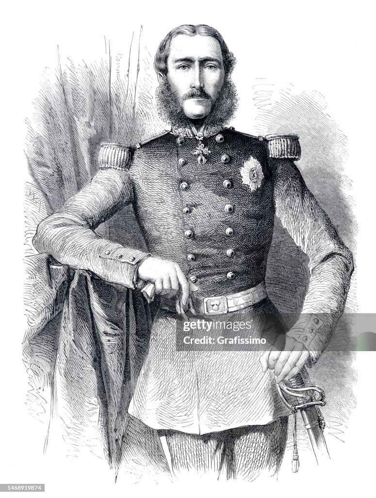 King of Belgium Leopoldo II portrait