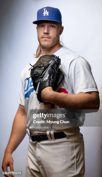 Los Angeles Dodgers Noah Syndergaard is photographed for Los Angeles Times on February 22, 2023 in Glendale, Arizona. PUBLISHED IMAGE. CREDIT MUST...