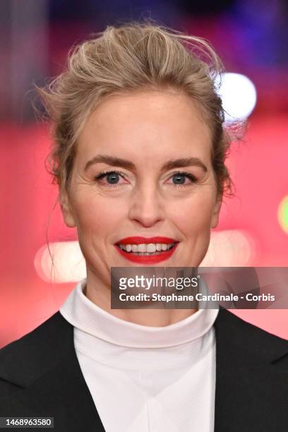 Nina Hoss attends the "TAR" premiere during the 73rd Berlinale International Film Festival Berlin at Berlinale Palast on February 23, 2023 in Berlin,...