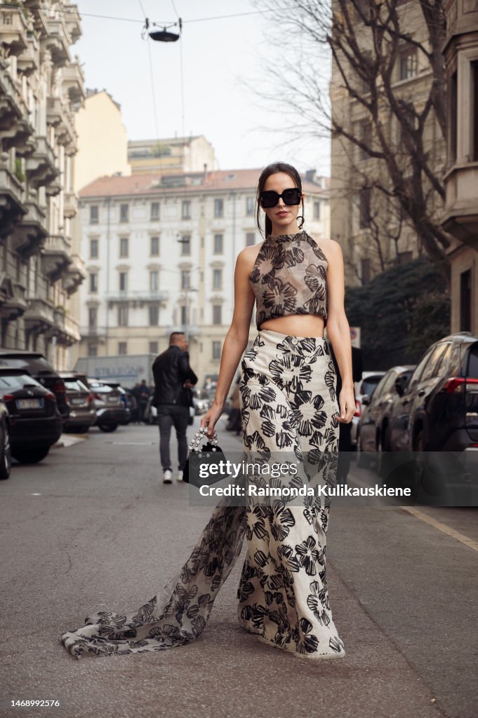 Street Style - Day 3 - Milan Fashion Week Womenswear Fall/Winter 2023/2024