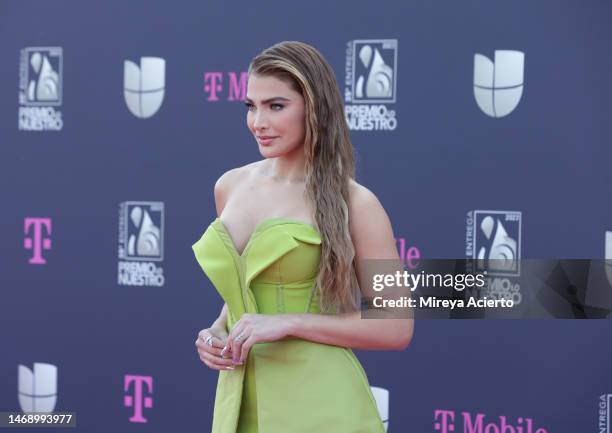 Migbelis Castellanos attends the 35th Premio Lo Nuestro at Miami-Dade Arena on February 23, 2023 in Miami, Florida.