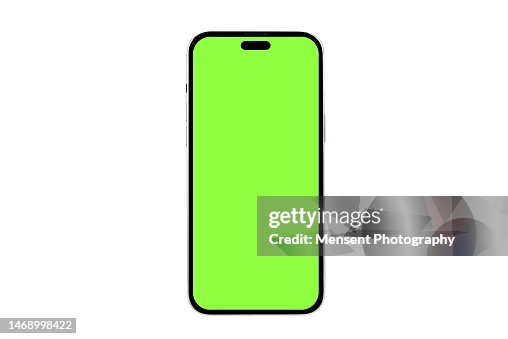 New Design Mobile Phone with chroma key isolated mockup iPhone in a white background on high-quality studio shot New Design Mobile Phone with chroma key isolated mockup iPhone in a white background on high-quality studio shot