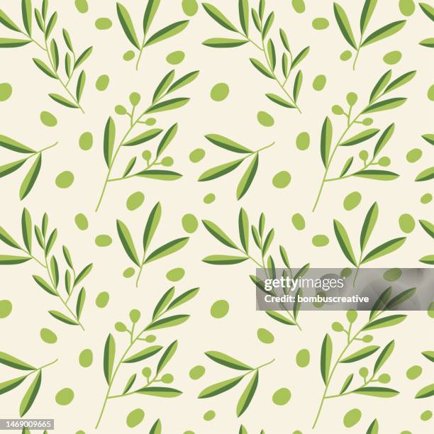 ilustraciones, imágenes clip art, dibujos animados e iconos de stock de patrón de oliva - olivo