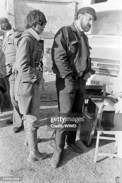 Juan Luis Bunuel supervises production of 'Leonor' in Caceres, Spain, on November 20, 1974.