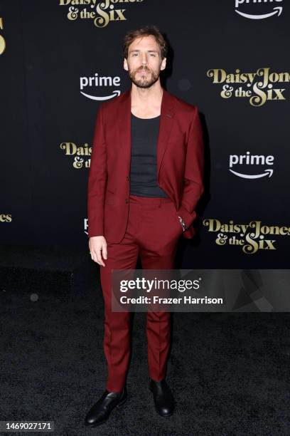 Sam Claflin attends the Los Angeles Premiere of Prime Video's "Daisy Jones & The Six" at TCL Chinese Theatre on February 23, 2023 in Hollywood,...