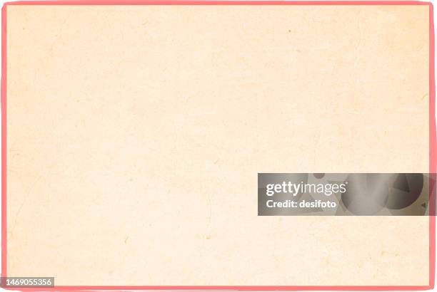 fawn or beige or bright light brown coloured textured effect grunge rustic horizontal vector backgrounds that is blank and empty and has rust colored border or frame at all edges - manuscript border stock illustrations