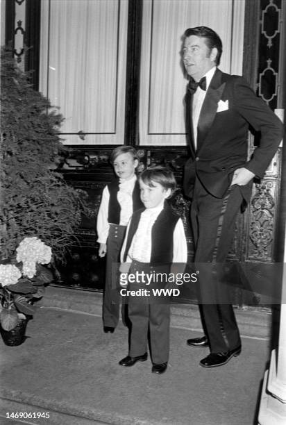 Year-old Carter Cooper, 5-year-old Anderson Cooper, and Wyatt Emory Cooper attend a party at their home in New York City on April 3, 1972.