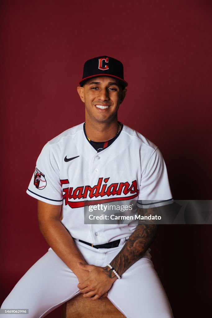 Braya Rocchio Brayan Rocchio of the Cleveland Guardians poses for a photo during ...