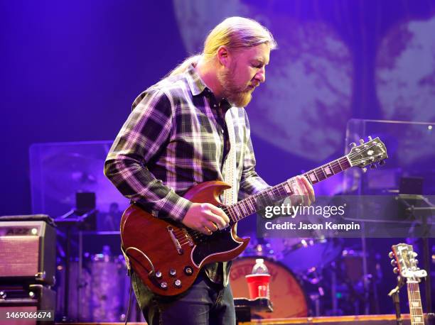 Derek Trucks performs at the Ryman Auditorium on February 23, 2023 in Nashville, Tennessee.