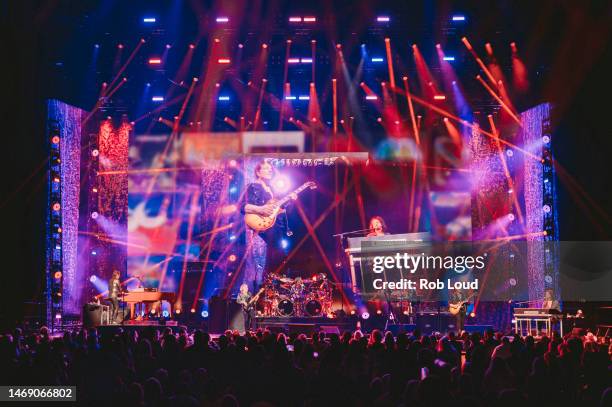 Journey performs during Journey's 50th Anniversary Tour at Moody Center on February 22, 2023 in Austin, Texas.