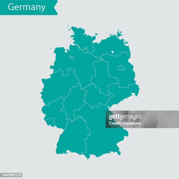 illustrazioni stock, clip art, cartoni animati e icone di tendenza di mappa della germania - germania