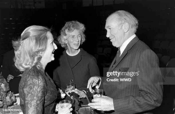 Mary Rockefeller attends a pre-opening party for the Circle in the Square Theatre in New York City on October 2, 1972.