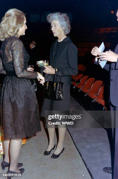 Mary Rockefeller attends a pre-opening party for the Circle in the Square Theatre in New York City on October 2, 1972.