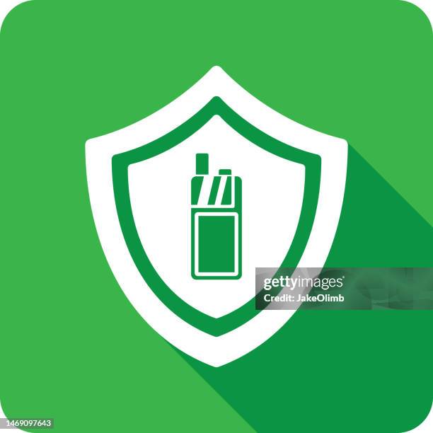 shield vape icon silhouette - vaping stock illustrations