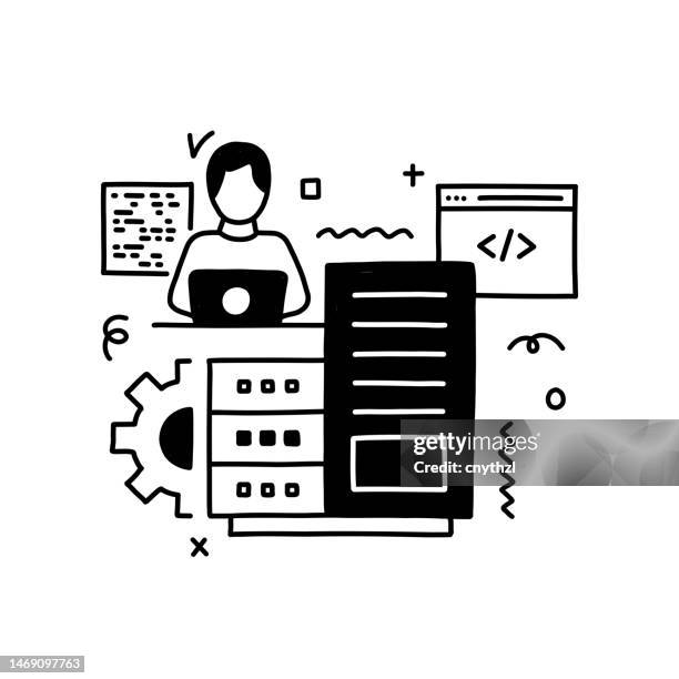 Big Data Developer Related Conceptual Vector Illustration Development ...
