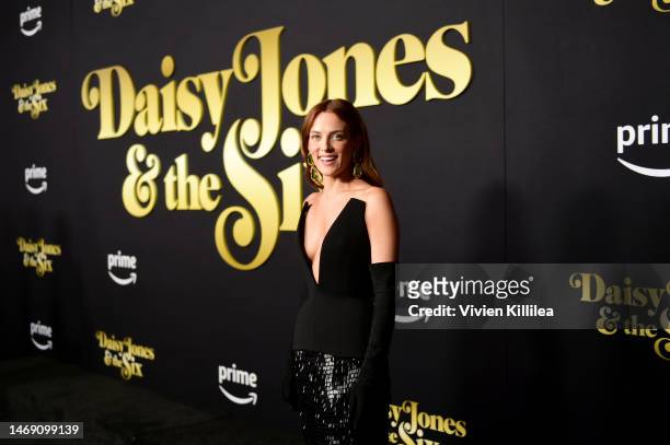 Riley Keough attends the “Daisy Jones & The Six” Los Angeles Red Carpet Premiere and Screening at TCL Chinese Theatre on February 23, 2023 in...