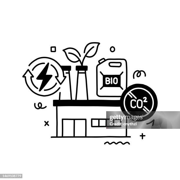 green industry related conceptual vector illustration. climate change, pollution, renewable energy. - reduce plastic stock illustrations