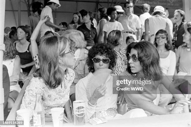 Cheray Duchin, Lena Horne, and Gail Buckley attend the Robert F. Kennedy Pro-Celebrity Tennis Tournament, a benefit for the RFK Memorial Foundation,...