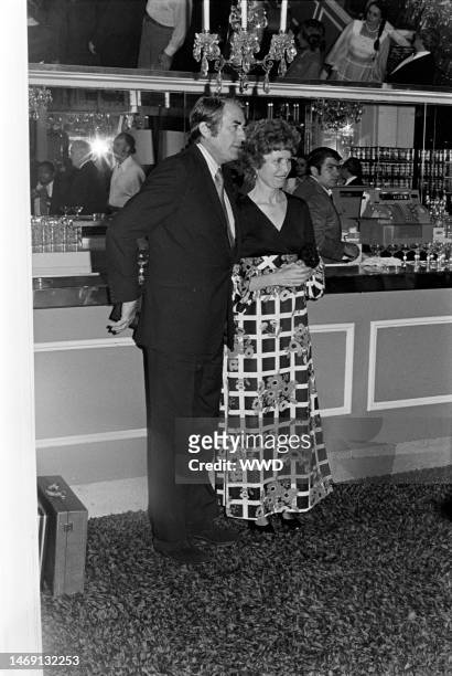 Gregory Peck attends Nancy Sinatra's opening night at the Ambassador Hotel in Los Angeles on June 8, 1972.