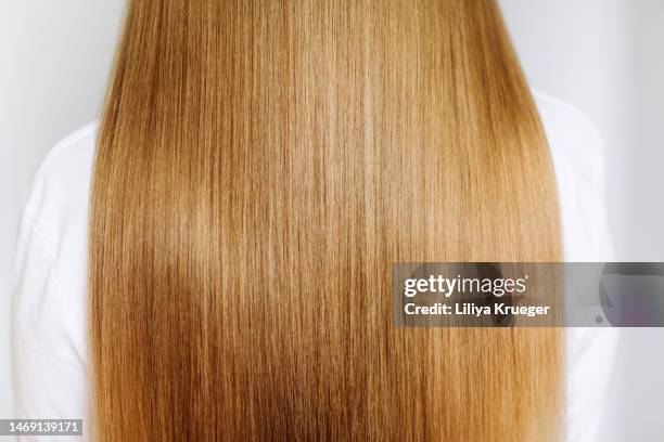 beautiful healthy long hair. - blonde hair stock-fotos und bilder