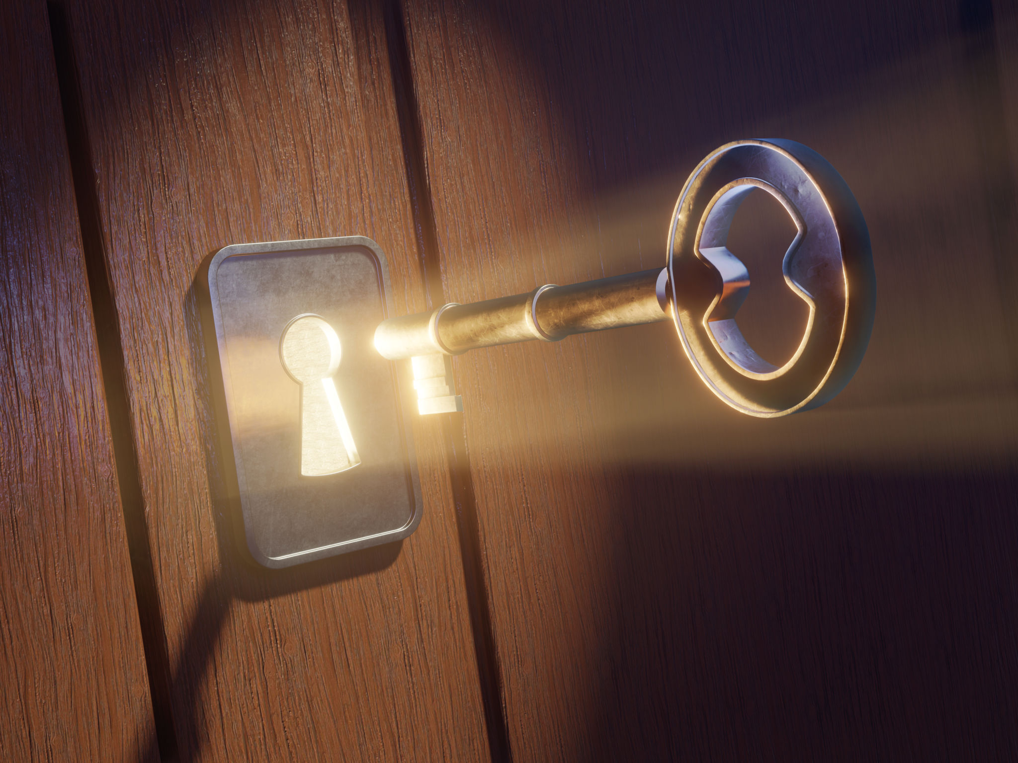 Light filtering through a keyhole Light filtering through a keyhole