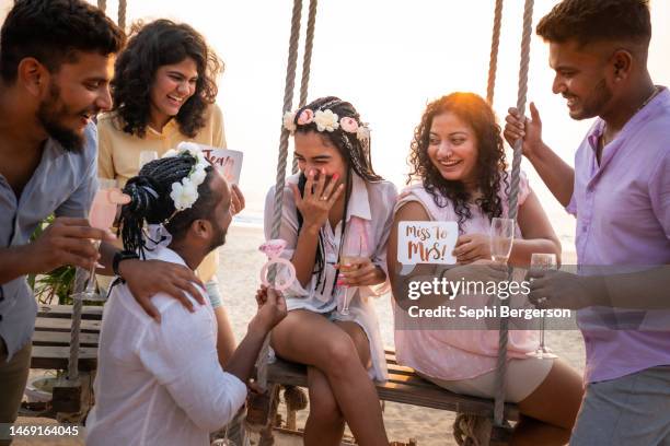 bachelor and bachelorette party - goa beach party stock pictures, royalty-free photos & images