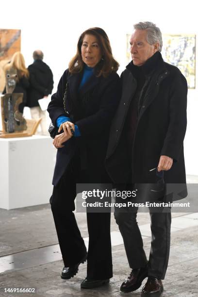 Lola Carretero and Iñaki Gabilondo during their visit to ARCO, on February 24 in Madrid, Spain.