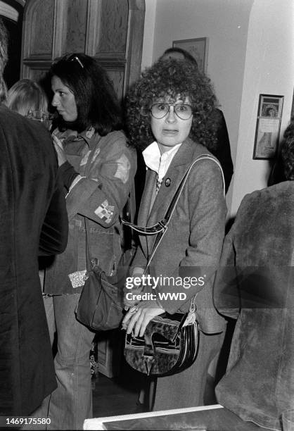 Dory Previn attends an anti-censorship fundraising event at the Los Angeles home of Lee Strasberg on February 5, 1974.