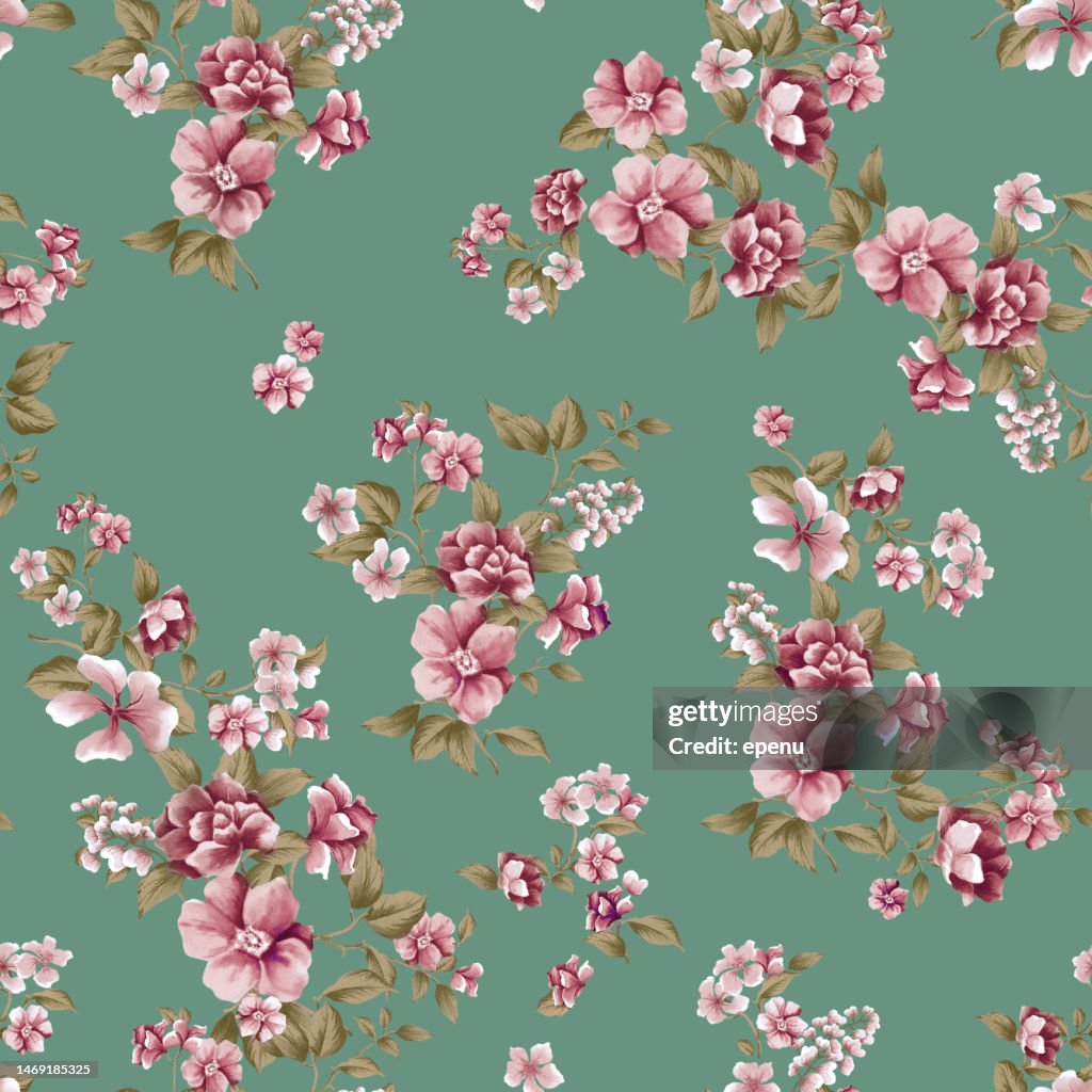 Seamless Pattern. Textile in Country Style. Design for Fabric