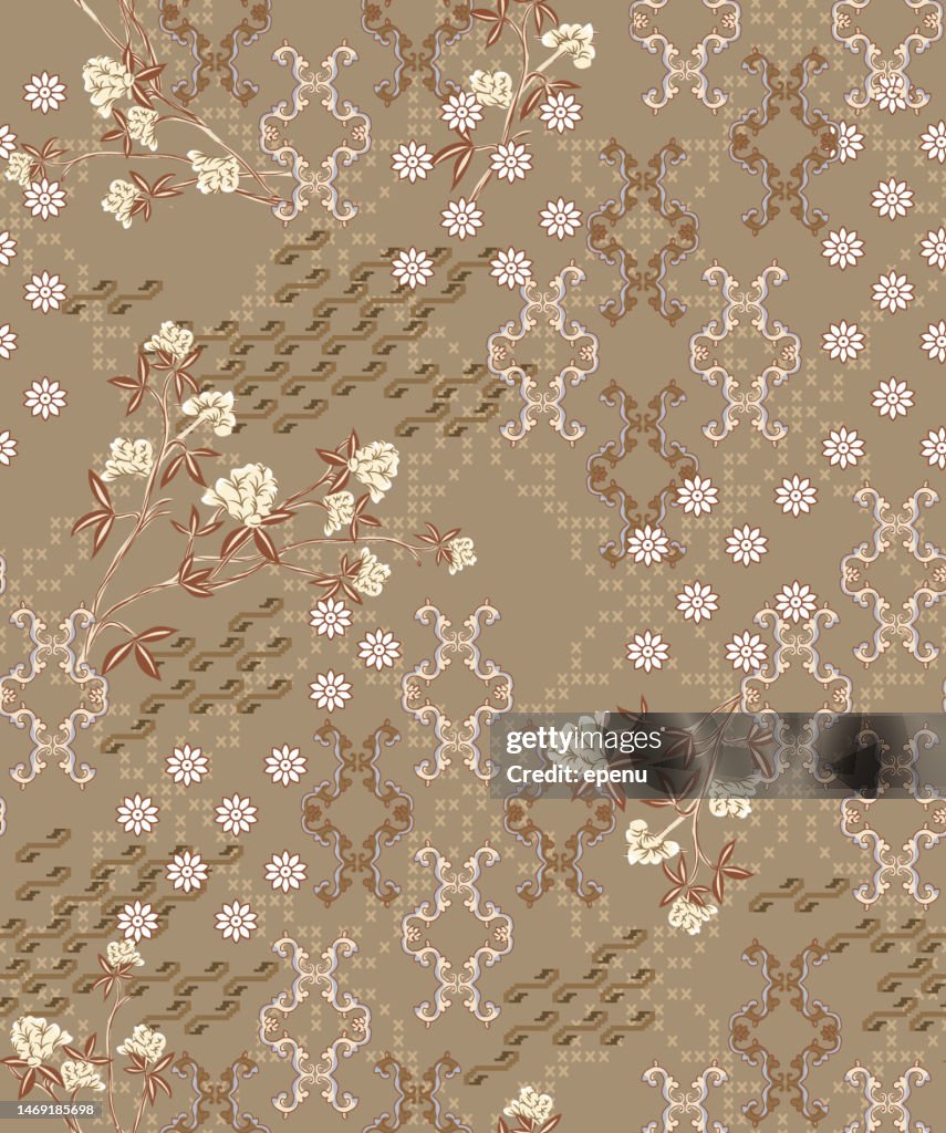 Seamless Pattern. Textile in Country Style. Design for Fabric