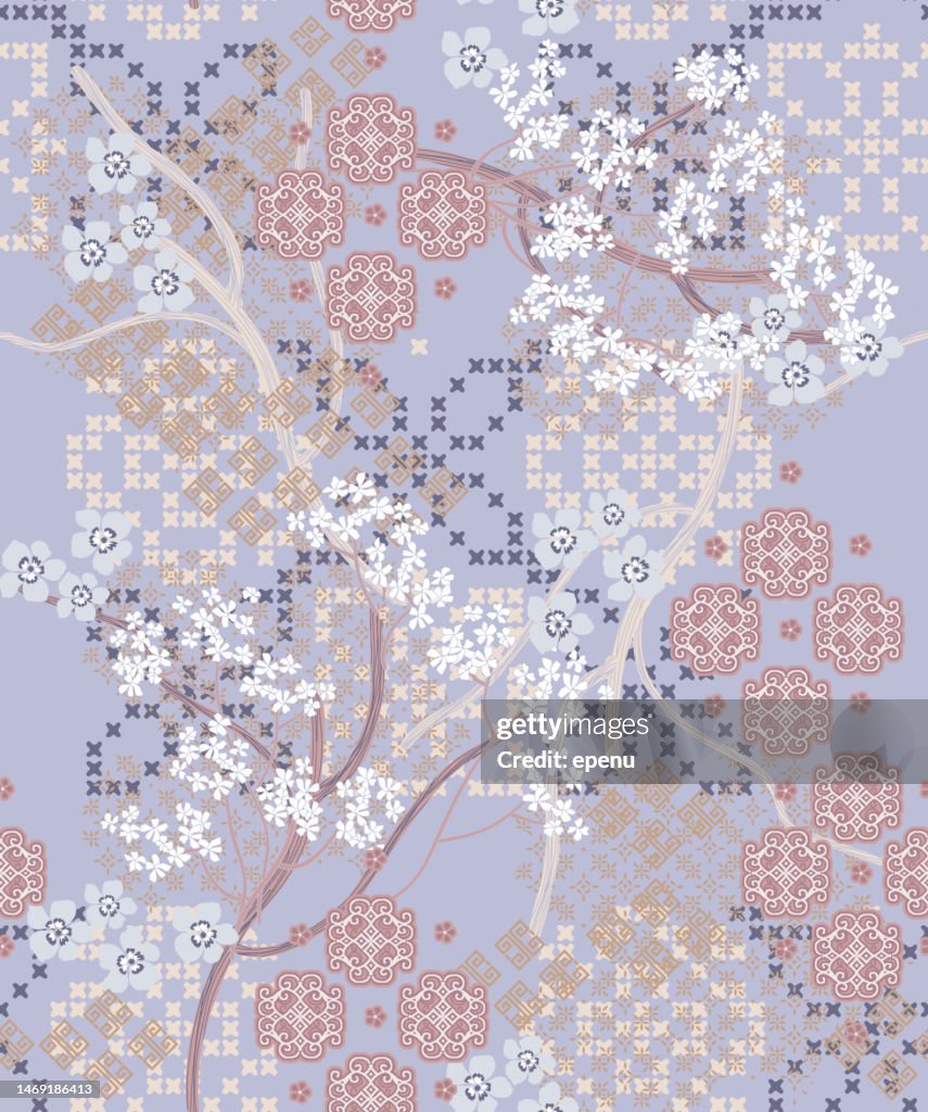 Seamless Pattern. Textile in Country Style. Design for Fabric