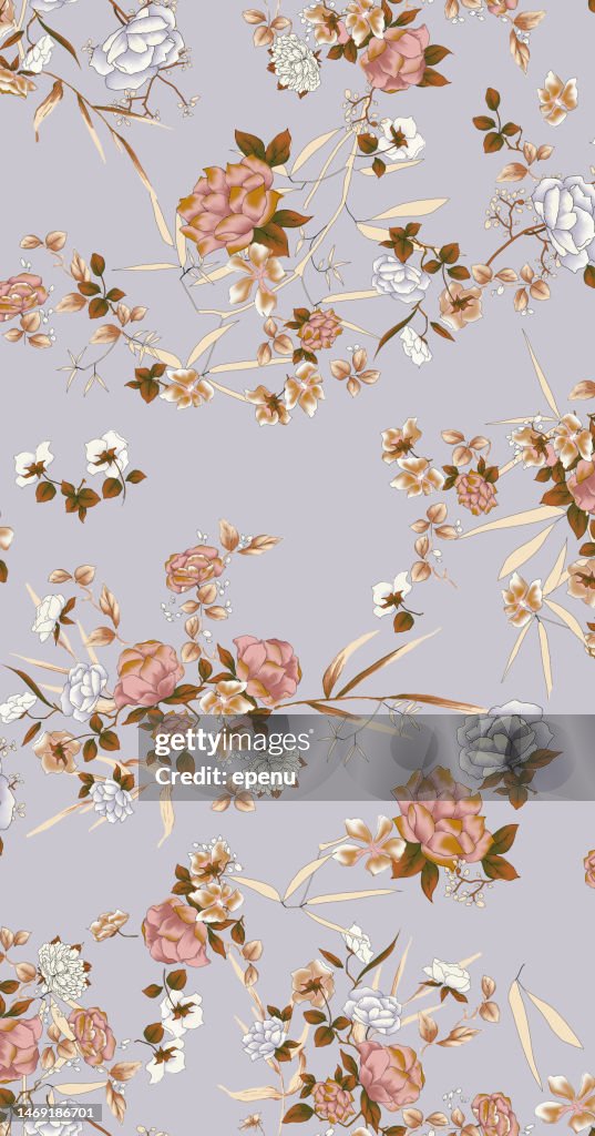 Seamless Pattern. Textile in Country Style. Design for Fabric
