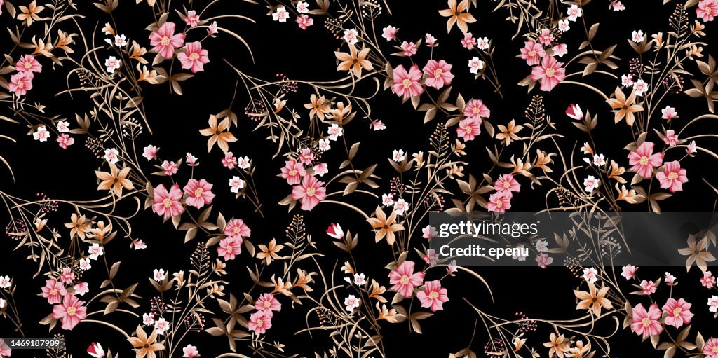 Seamless Pattern. Textile in Country Style. Design for Fabric