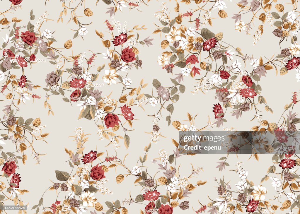 Seamless Pattern. Textile in Country Style. Design for Fabric