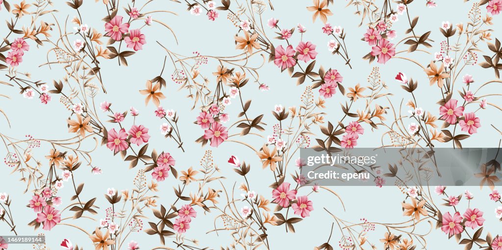 Seamless Pattern. Textile in Country Style. Design for Fabric