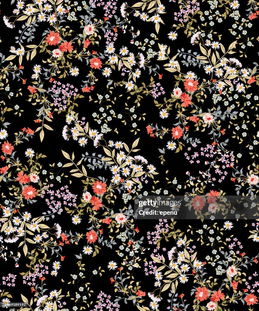 Seamless Pattern. Textile in Country Style. Design for Fabric