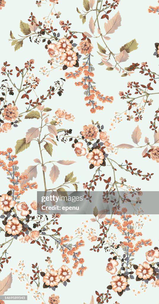 Seamless Pattern. Textile in Country Style. Design for Fabric