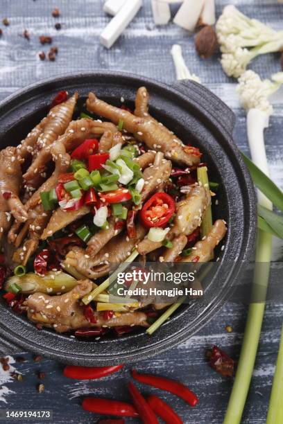 chinese food spicy dry pot - szechuan cuisine stock-fotos und bilder