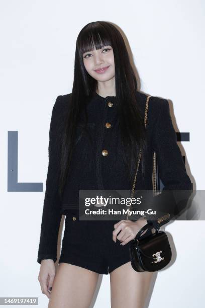 Lisa aka Lalisa Manoban of girl group BLACKPINK is seen the 'CELINE' pop-up store opening at The Hyundai on February 24, 2023 in Pangyo, South Korea.