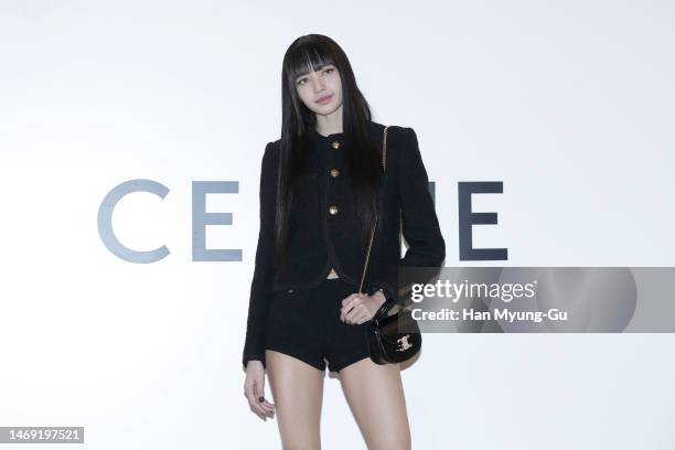 Lisa aka Lalisa Manoban of girl group BLACKPINK is seen the 'CELINE' pop-up store opening at The Hyundai on February 24, 2023 in Pangyo, South Korea.