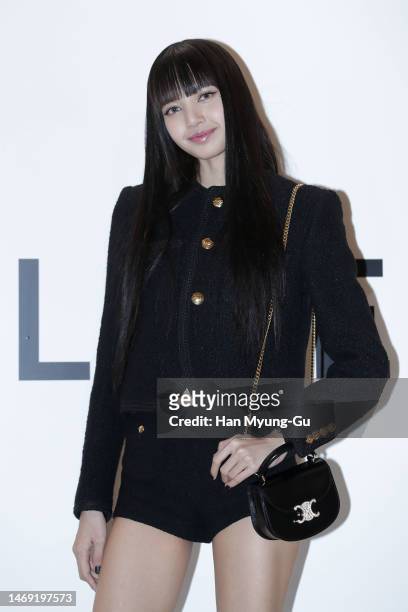 Lisa aka Lalisa Manoban of girl group BLACKPINK is seen the 'CELINE' pop-up store opening at The Hyundai on February 24, 2023 in Pangyo, South Korea.