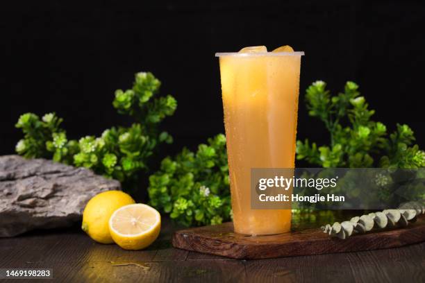 summer ice drink fruit juice. - 柚子 stock pictures, royalty-free photos & images