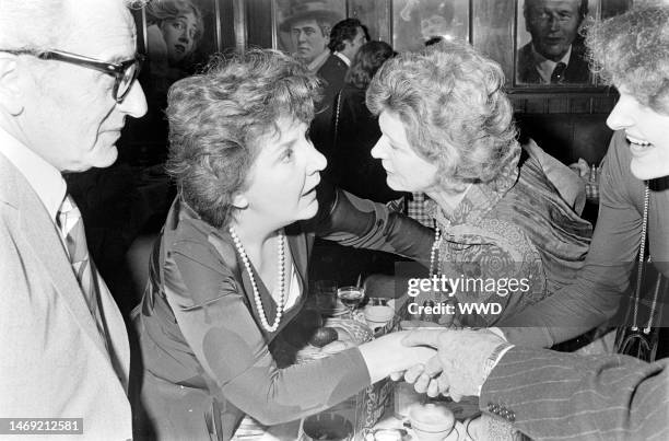 Maureen Stapleton attends a farewell party for outgoing New York City Mayor John Lindsay at Gallagher's in Manhattan on December 26, 1973.