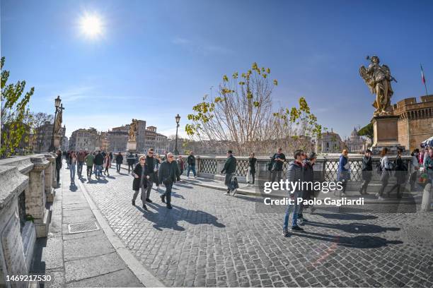 ponte de sant'angelo em roma - ponte sant'angelo - fotografias e filmes do acervo