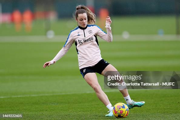 Alyssa Aherne of Manchester United Women in action during a training ...