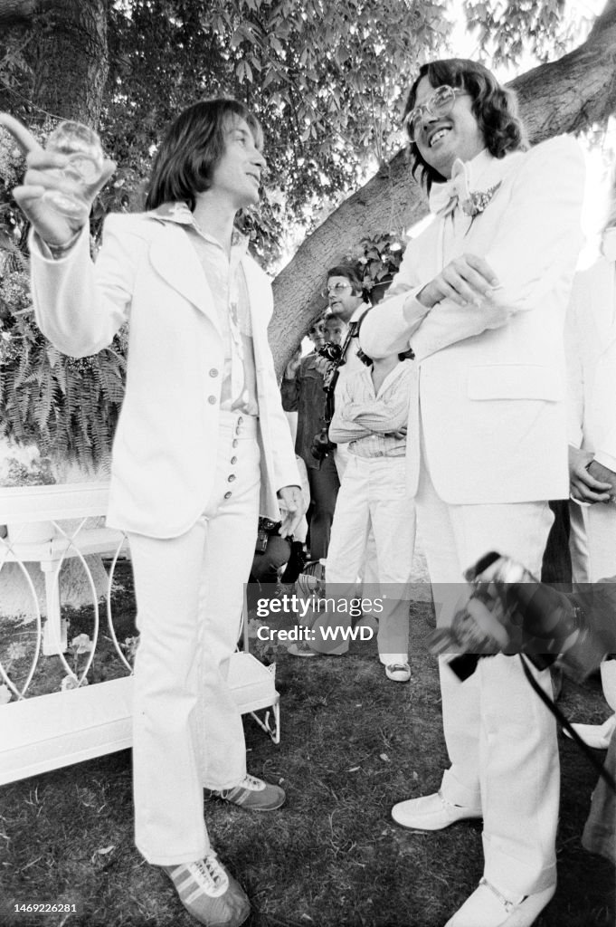 Jim Messina and Jimmy Webb attend Webb's wedding to Patsy Sullivan at ...