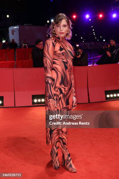 Thea Ehre attends the "Bis ans Ende der Nacht" premiere during the 73rd Berlinale International Film Festival Berlin at Berlinale Palast on February...