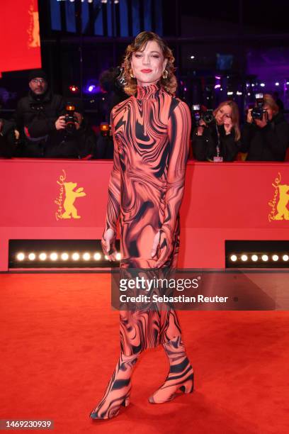 Thea Ehre attends the "Bis ans Ende der Nacht" premiere during the 73rd Berlinale International Film Festival Berlin at Berlinale Palast on February...