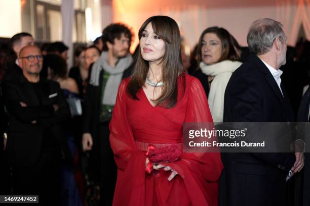 Monica Bellucci arrives to the 48th Cesar Film Awards at L'Olympia on February 24, 2023 in Paris, France.