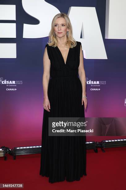 Lea Drucker arrives at the 48th Cesar Film Awards at L'Olympia on February 24, 2023 in Paris, France.